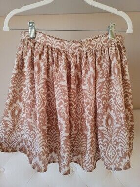 Dynamite SzL Tan Ikat Pull On Miniskirt Aztec